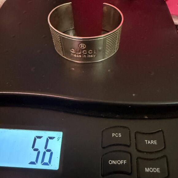 Vintage Gucci Cuff Bracelet 925 Sterling Made in Italy Authentic 56 grams - Picture 10 of 10